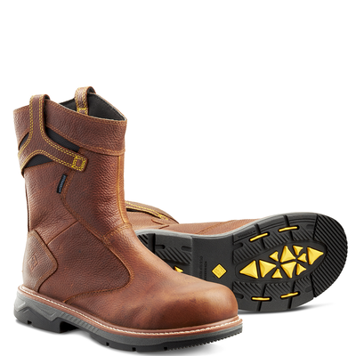 Men's Terra Patton Wellington Waterproof Aluminum Toe Pull-On Safety Work Boot