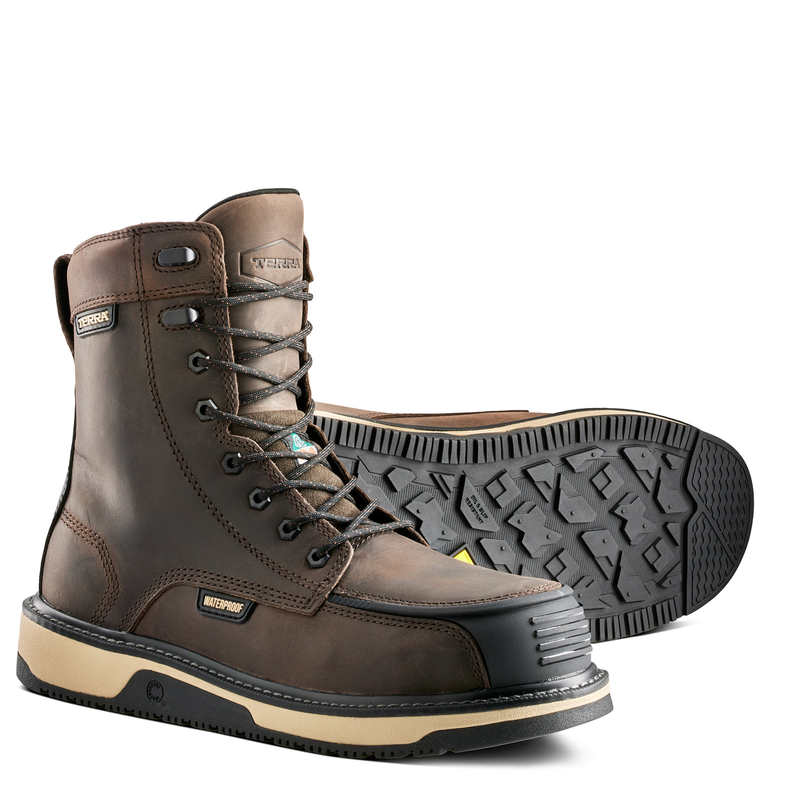 Botte de travail imperm&eacute;able Terra Ironstone de 8 po pour hommes avec embout en composite image number 1